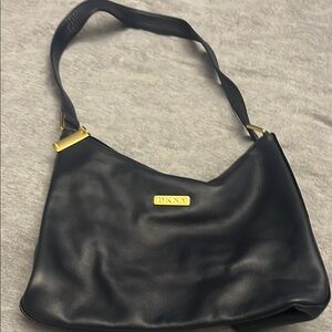 DKNY Navy Leather Shoulder Bag